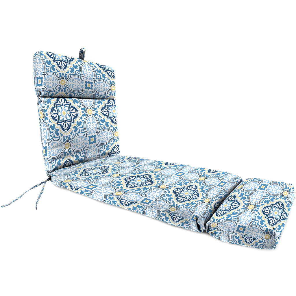 Pewter Multicolor Paisley Rectangular Outdoor Chaise Lounge Cushion M742964