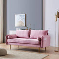 Pink Velvet Fabric Sofa W906