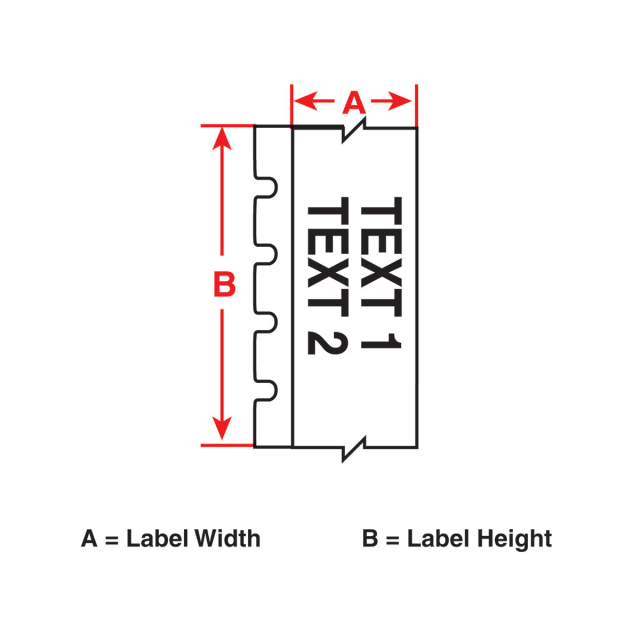 2 in W x 75 ft L Label A306000