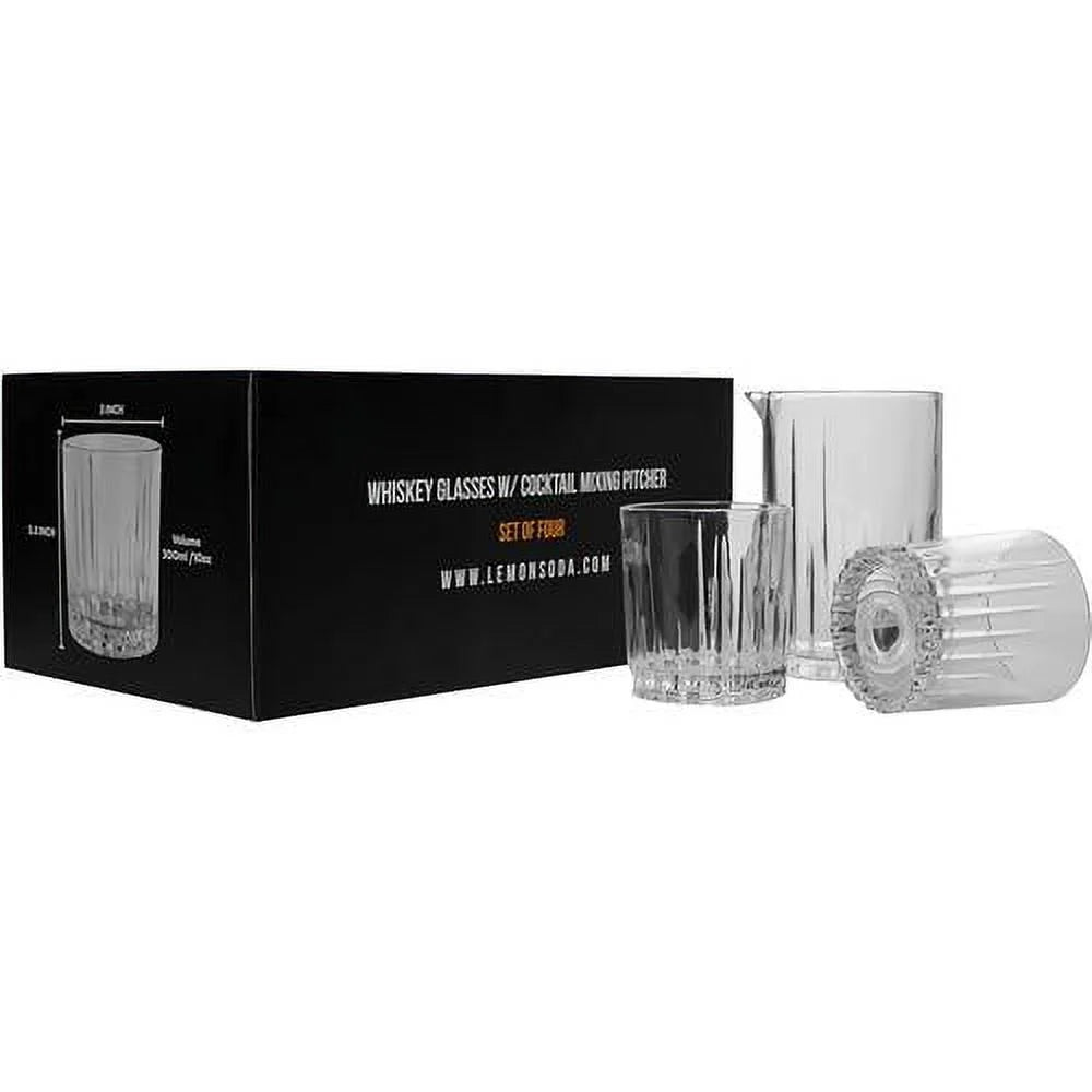 Spinning Crystal Glasses 7 Piece Set with Pitcher B810441