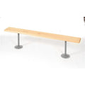Hardwood Maple Top Locker Bench with Floor Pedestals I794