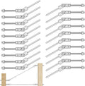 20 Pack T316 Stainless Steel 180° Adjustable Angle Cable Railing Swage Threaded Stud Tension End Fitting for 1/8 Wire Rope Hardware Wood Post Pack of 2 I402664