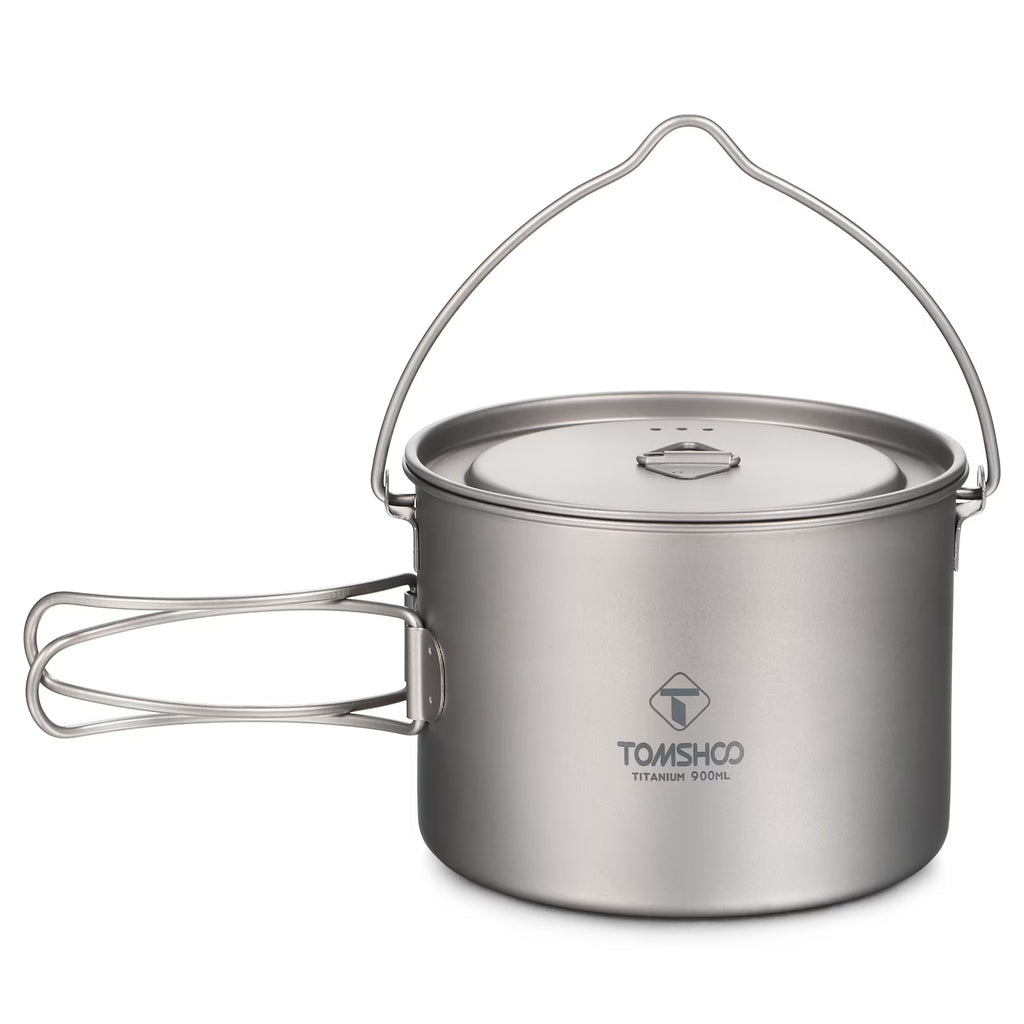 Titanium Hanging Pot for Camping 750ml/900ml/1100ml/1600ml/2000ml/2800ml N44597