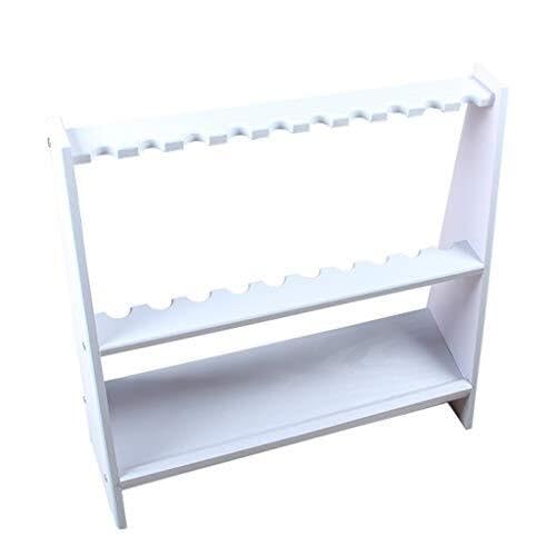 White Floor-Standing Wooden Billiard Cue Rack for 10 Cues F1708