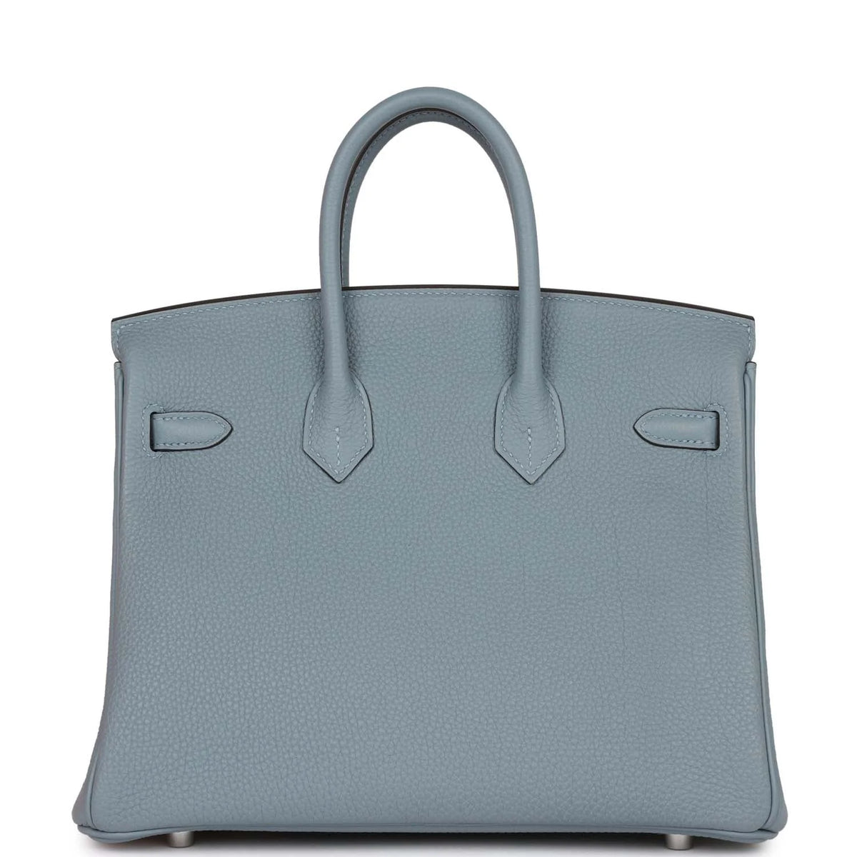 Bleu Lin Togo Palladium Hardware Handbag F8895