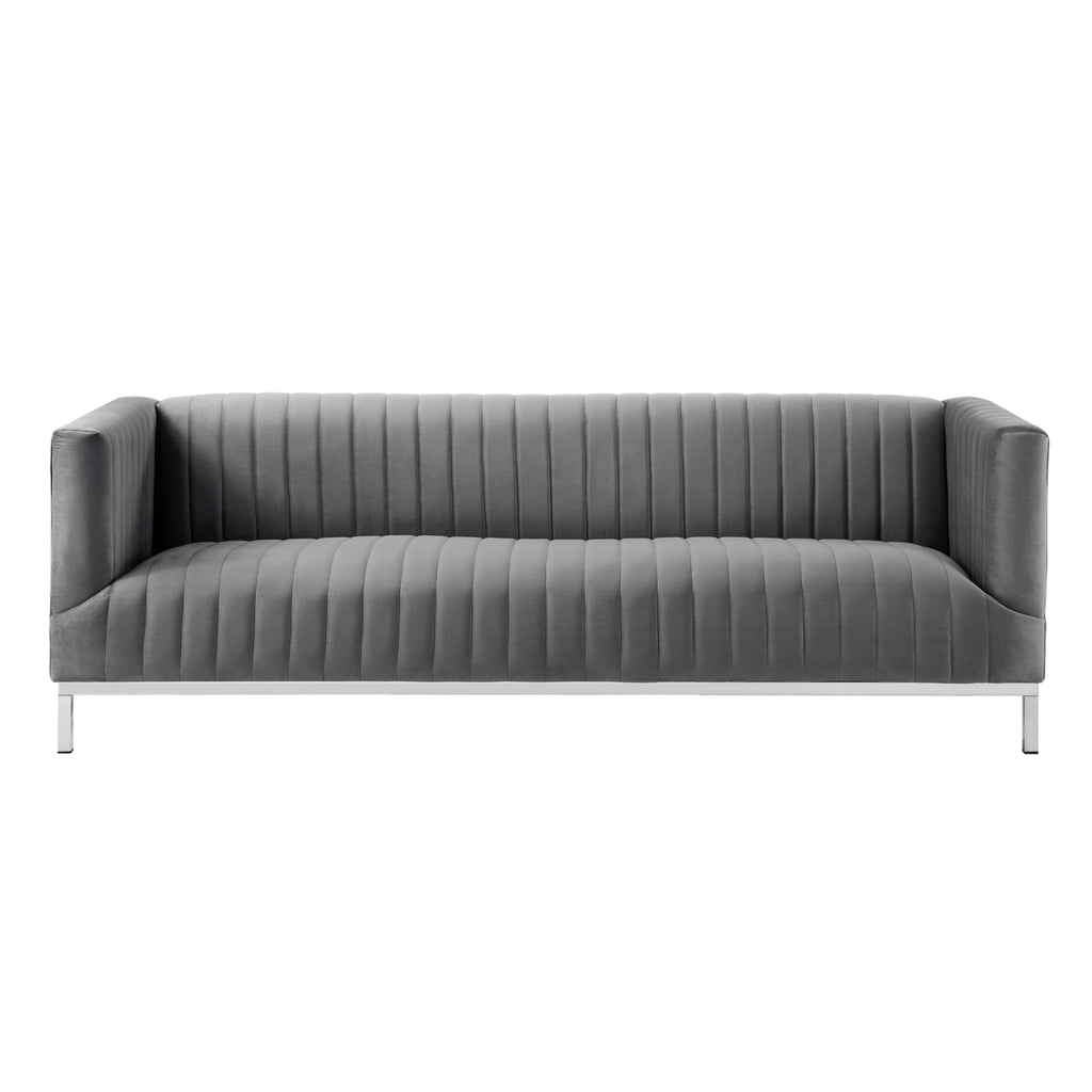 Velvet Tuxedo Sofa H3345