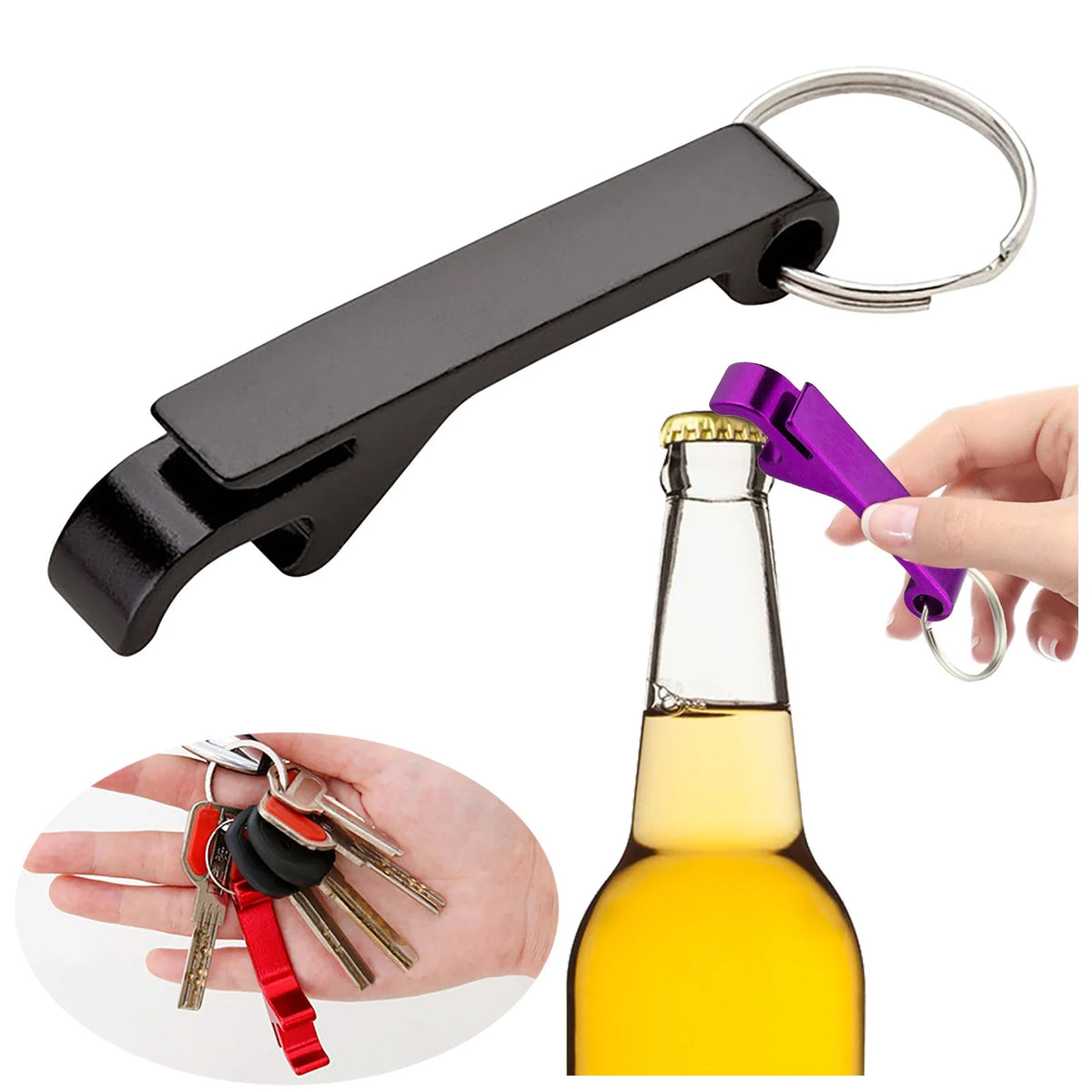 Portable Claw Type Beer Bottle And Can Opener Key Ring A777515