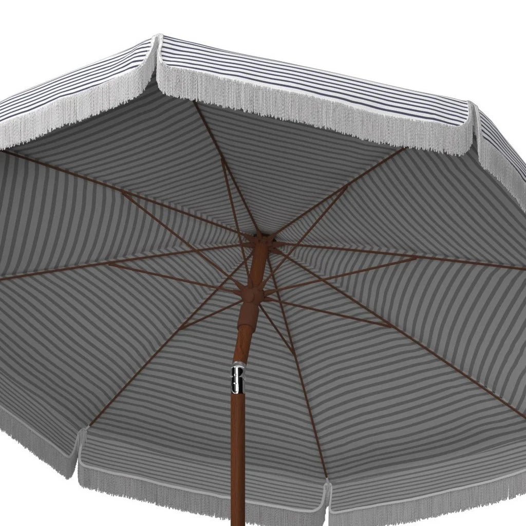 White/Navy Beach Patio Umbrella G41081
