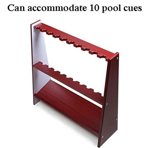 White Floor-Standing Wooden Billiard Cue Rack for 10 Cues F1708