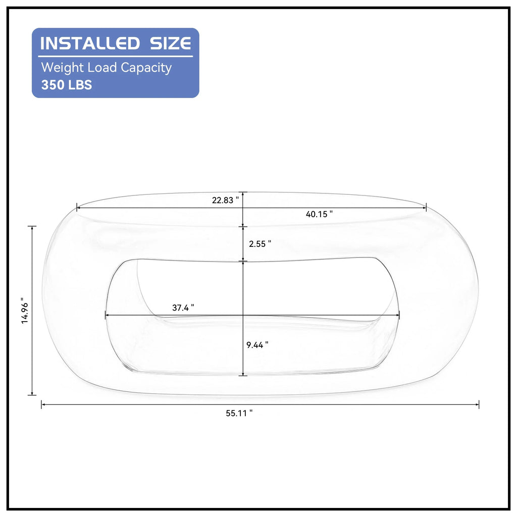 Modern Oval Fiberglass Coffee Table B62300