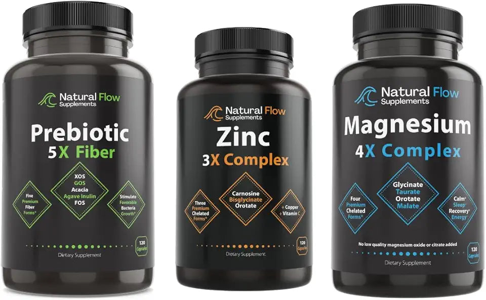 Magnesium Zinc Copper Vitamin C Prebiotic Fiber Capsules V1024