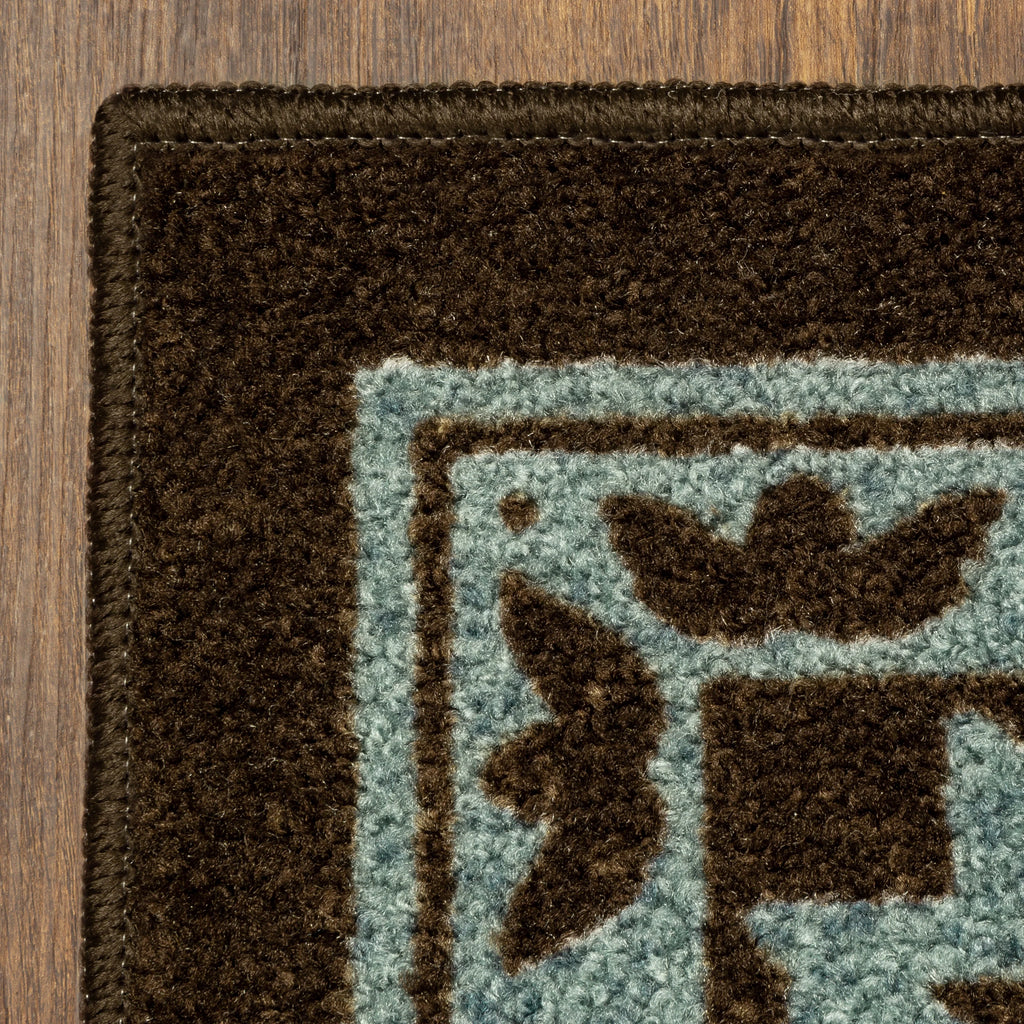 Blue Brown 5' x 7' Area Rug A82469