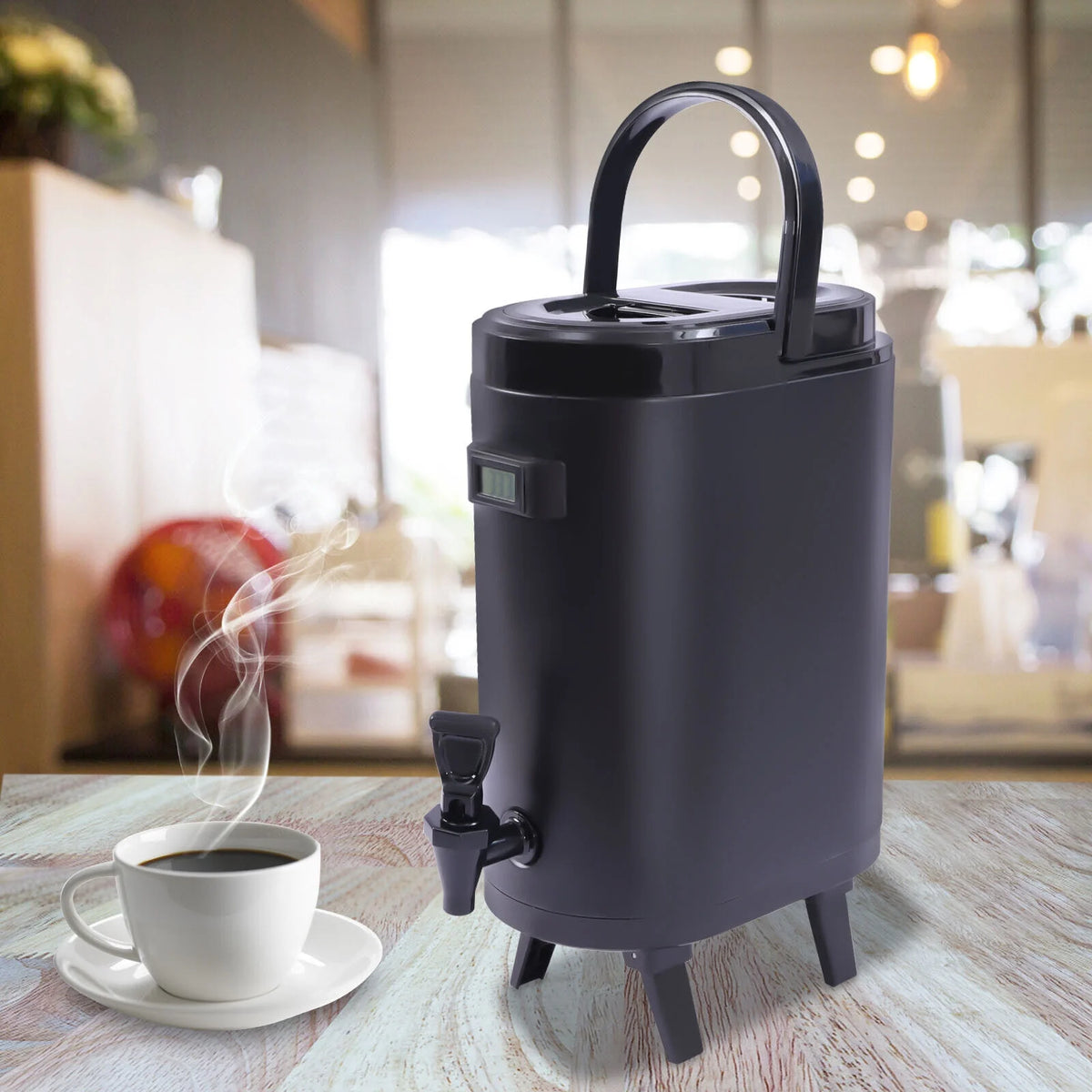 Black Insulated Beverage Dispenser with Handle O529239