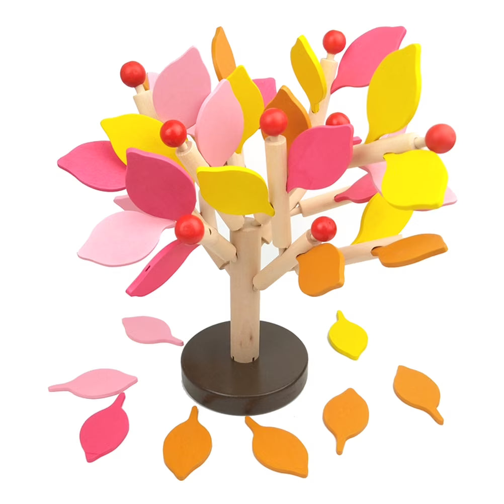 Creative Wooden Tree Blocks Building Set Toy (Yellow) C5008