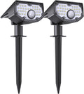4 Pack Cold White Solar Powered Motion Sensor Outdoor Spot Lights H389