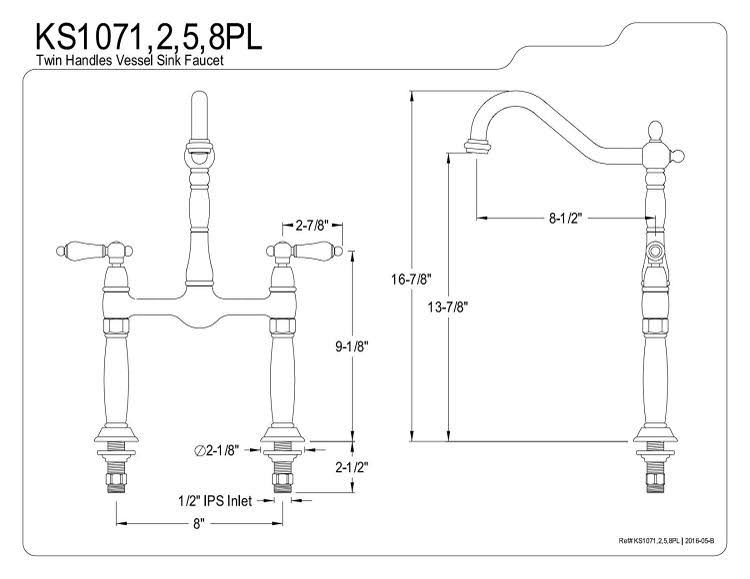 Polished Chrome Vessel Sink Faucet S126