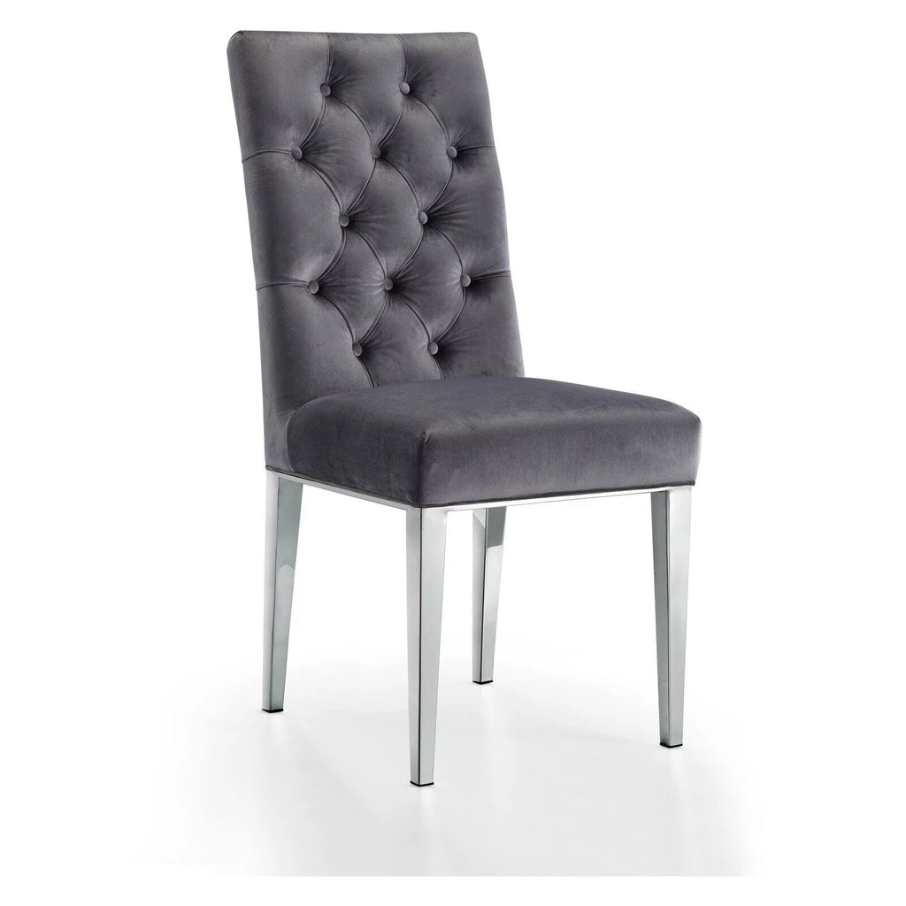 Black Velvet Dining Chair Set of 2 A7465