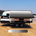 Waterproof Vinyl RV Awning Fabric Replacement Blue Strip 18' Q75205
