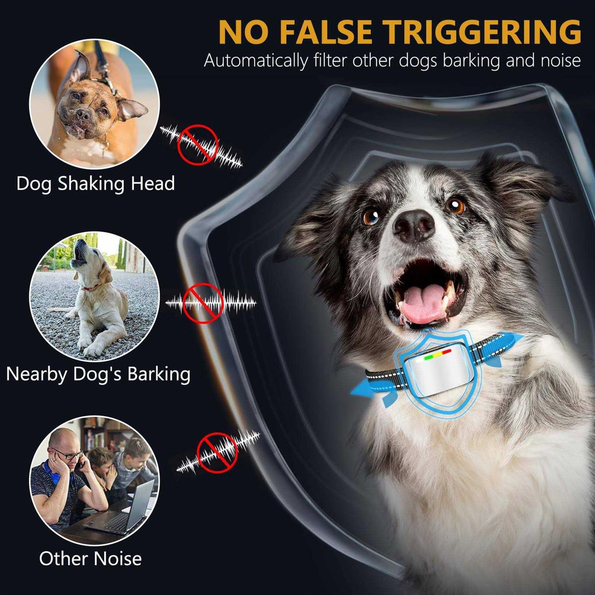 2 Pack Rechargeable Dog Bark Collar T762