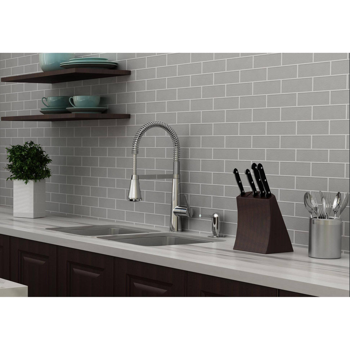 Polished Chrome Semi-Professional Kitchen Faucet C15941