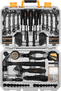 188 Piece General Household Hand Tool Set with Plastic Toolbox Storage Case J4770