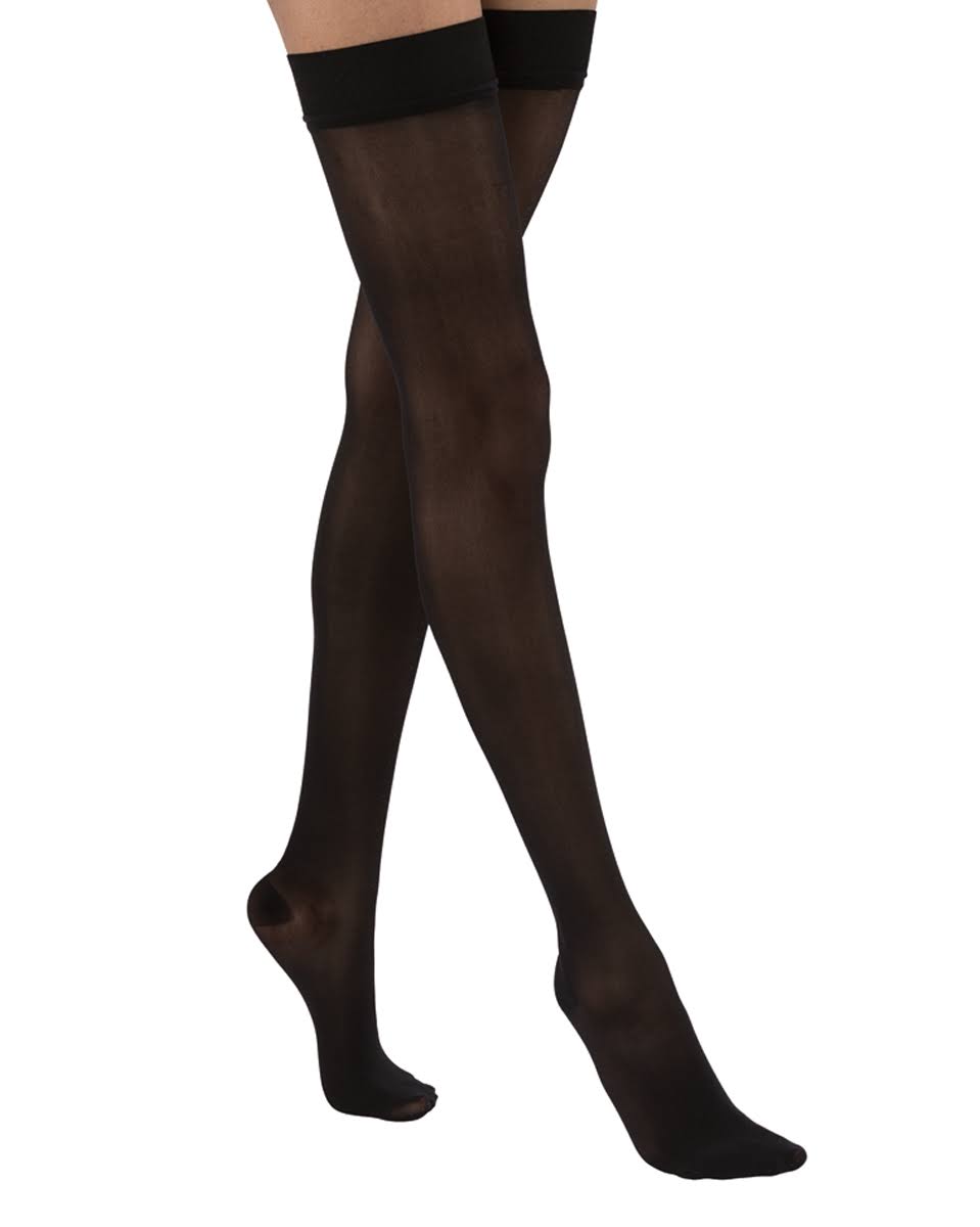 30-40 mmHg Small Suntan Thigh High Silicone Dot Band V7940