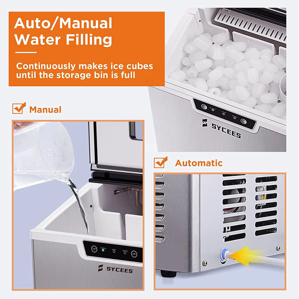 2-in-1 Countertop Ice Maker and Shaver Machine with Ice Scoop and Basket E741
