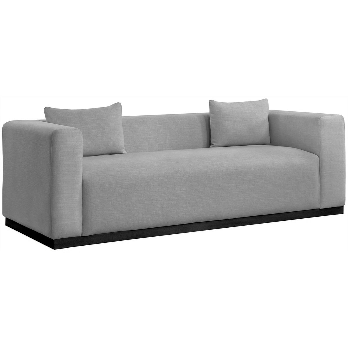 Grey Linen Textured Fabric Sofa C9430