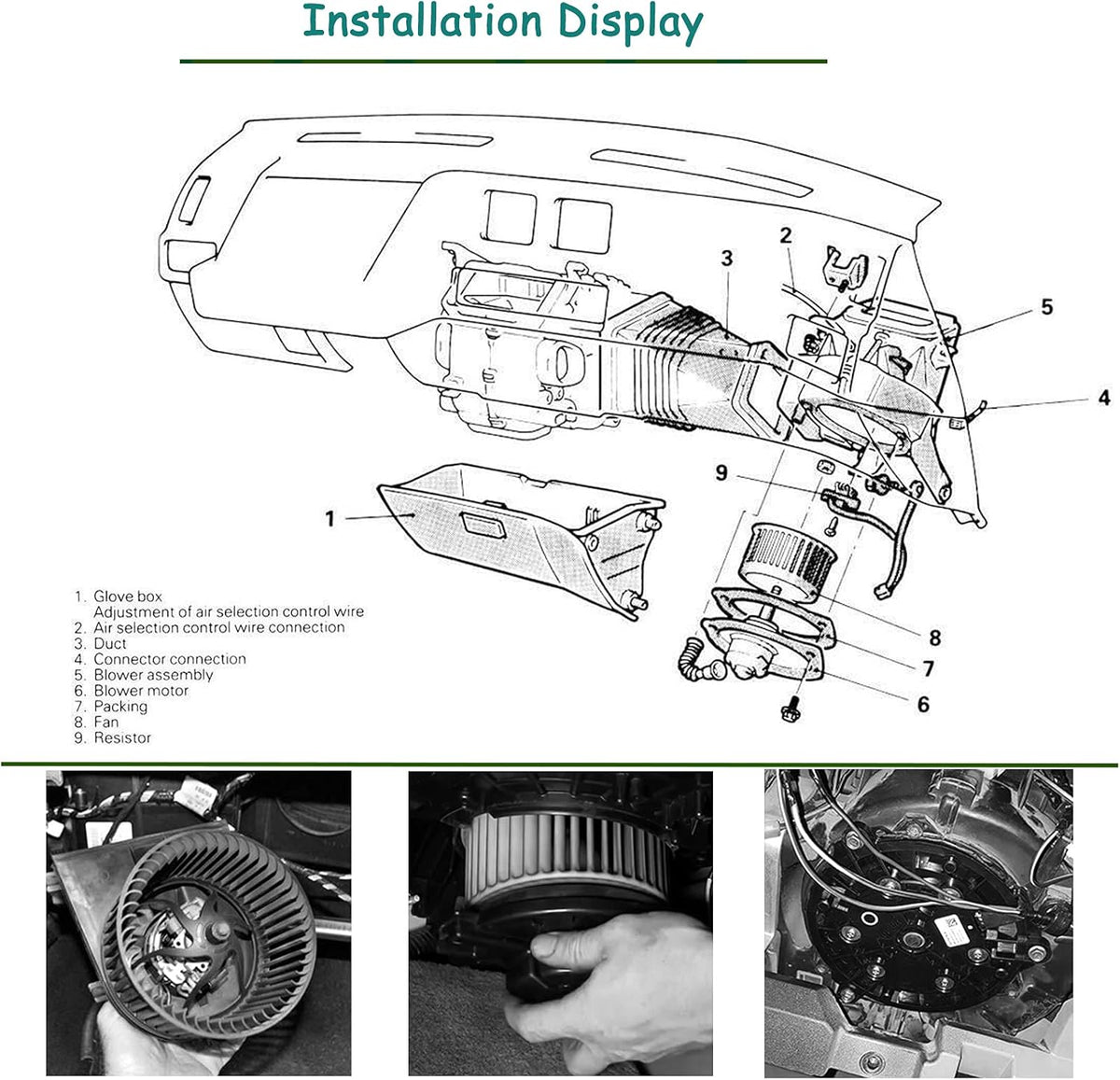 A/C Heater Blower Motor Assembly T325