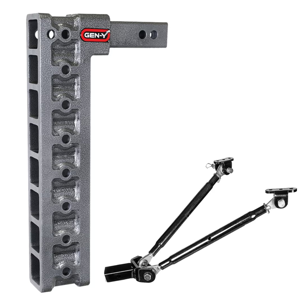 Adjustable 17.5" Drop Hitch with Stabilizer Kit for 2" Receiver B314120