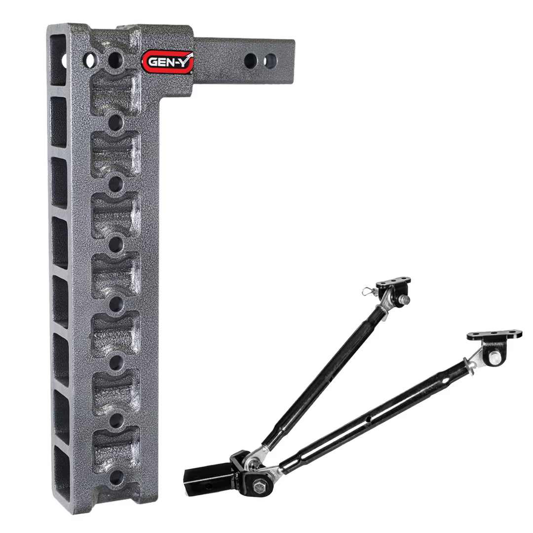 Adjustable 17.5" Drop Hitch with Stabilizer Kit for 2" Receiver B314120