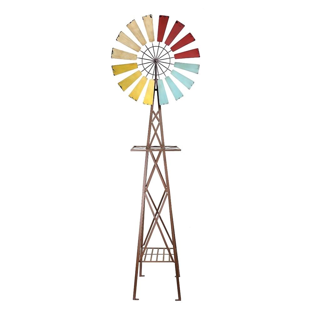 Metal Windmill Garden Stand Z65579