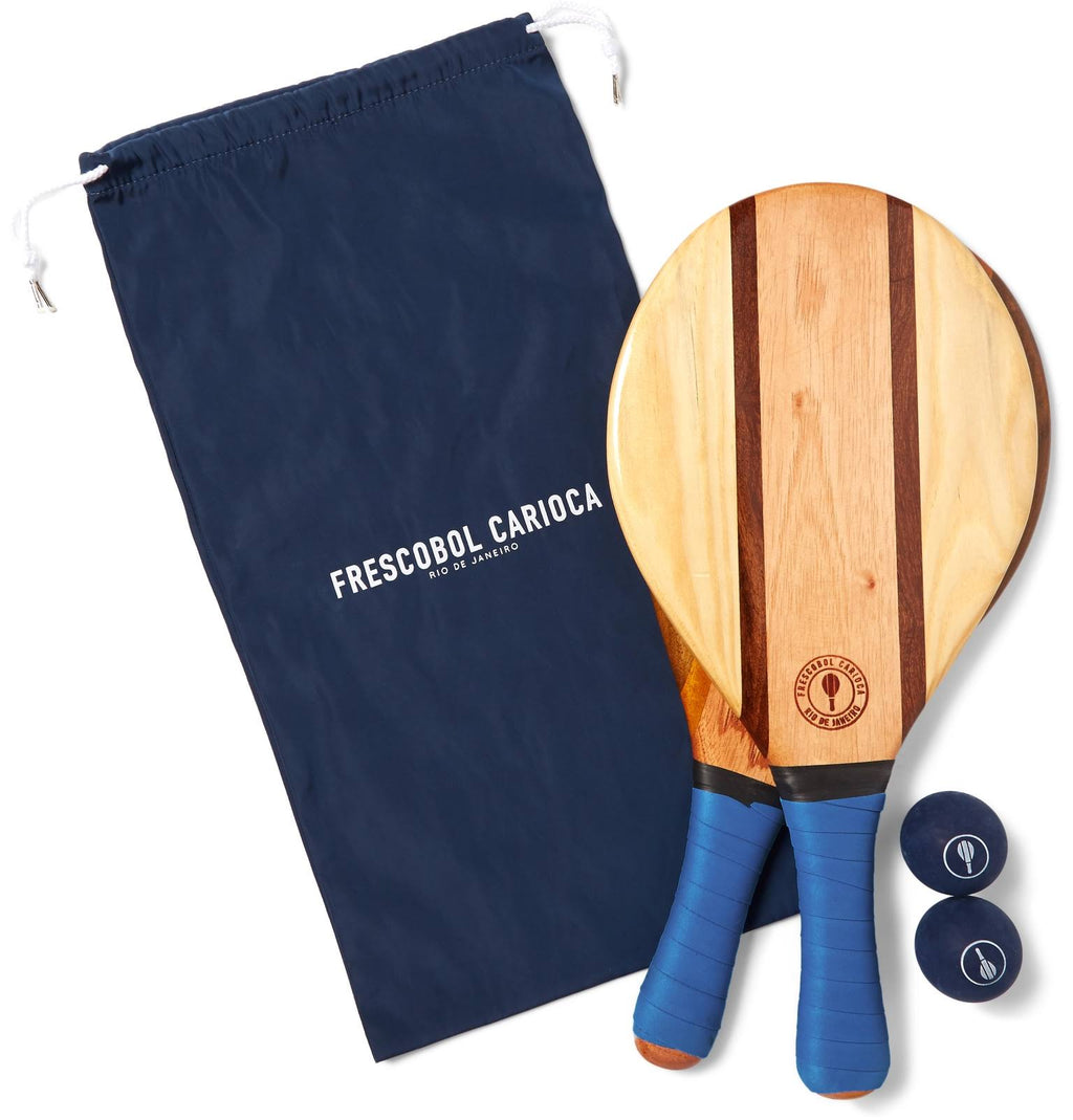 Blue Wooden Beach Bat and Ball Set Z650616