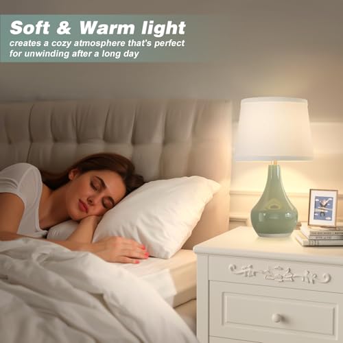 Modern Ceramic Table Lamps Set of 2 Grey H657556