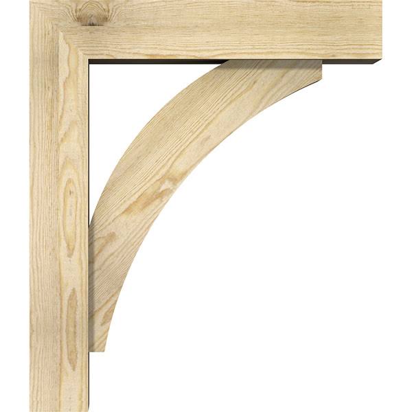 Thorton Block Rough Sawn Bracket with Offset Brace, Douglas Fir N4683
