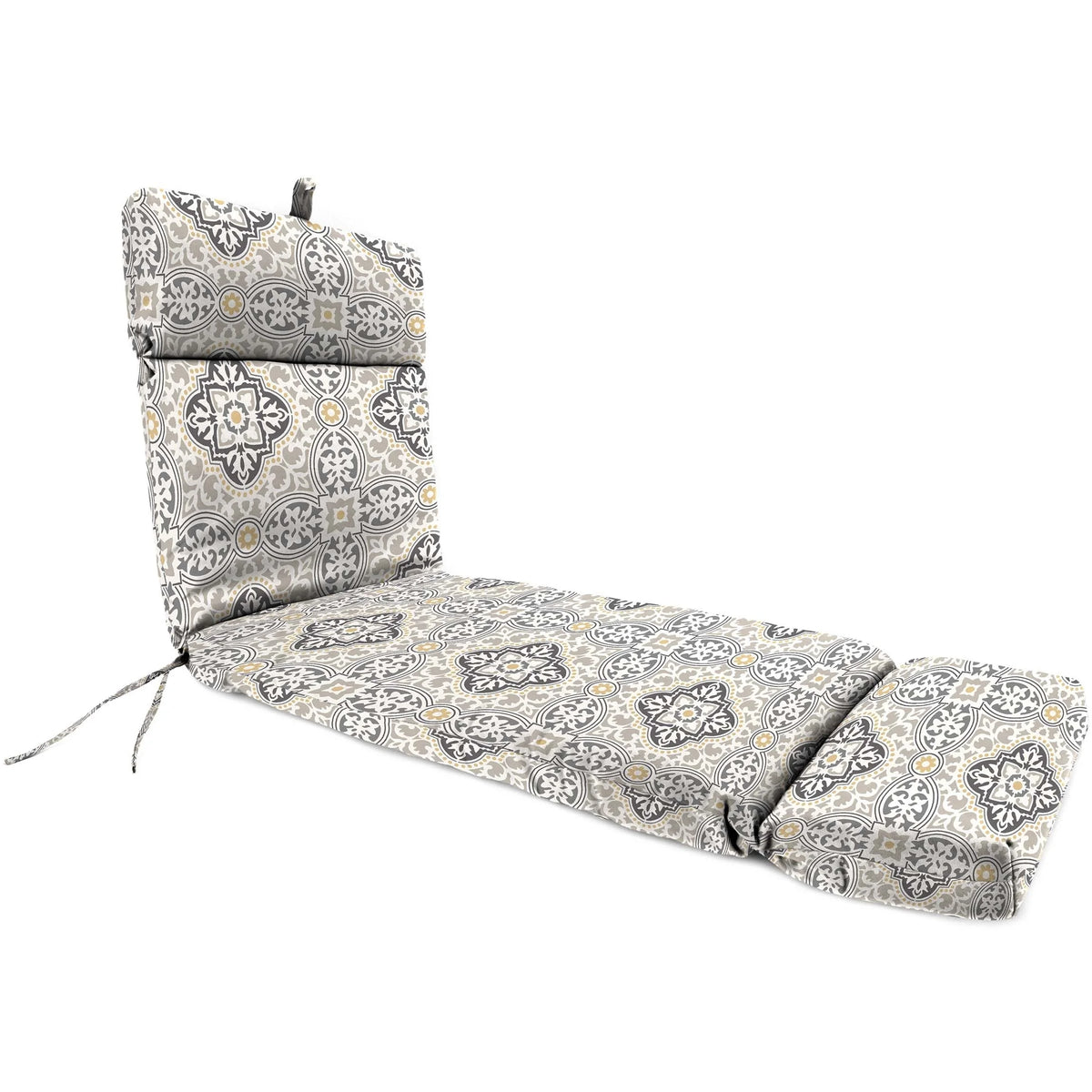 Pewter Multicolor Paisley Rectangular Outdoor Chaise Lounge Cushion M742964