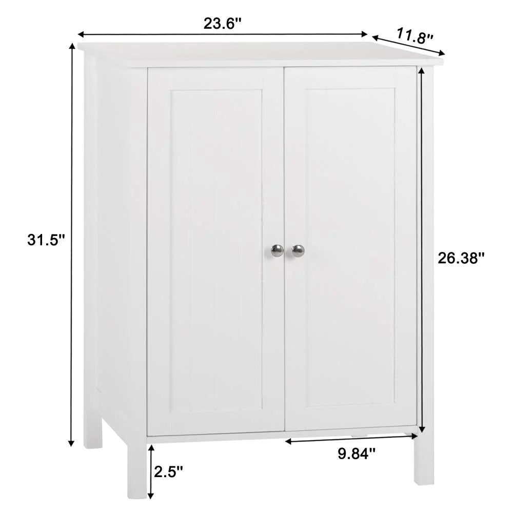 White Free Standing Wooden Shoe Storage Cabinet S72989