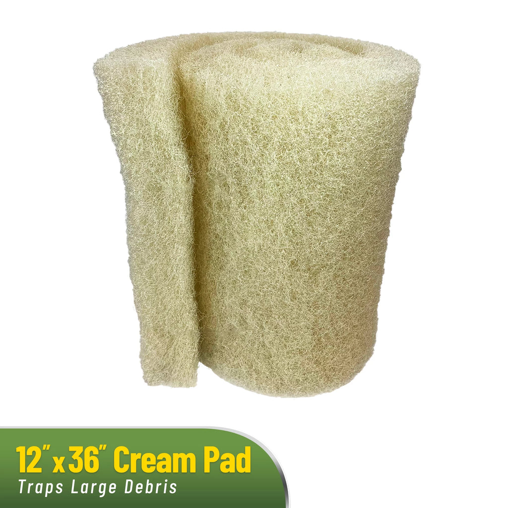 12" x 72" Cream Coarse and White Fine Filter Pad E551983