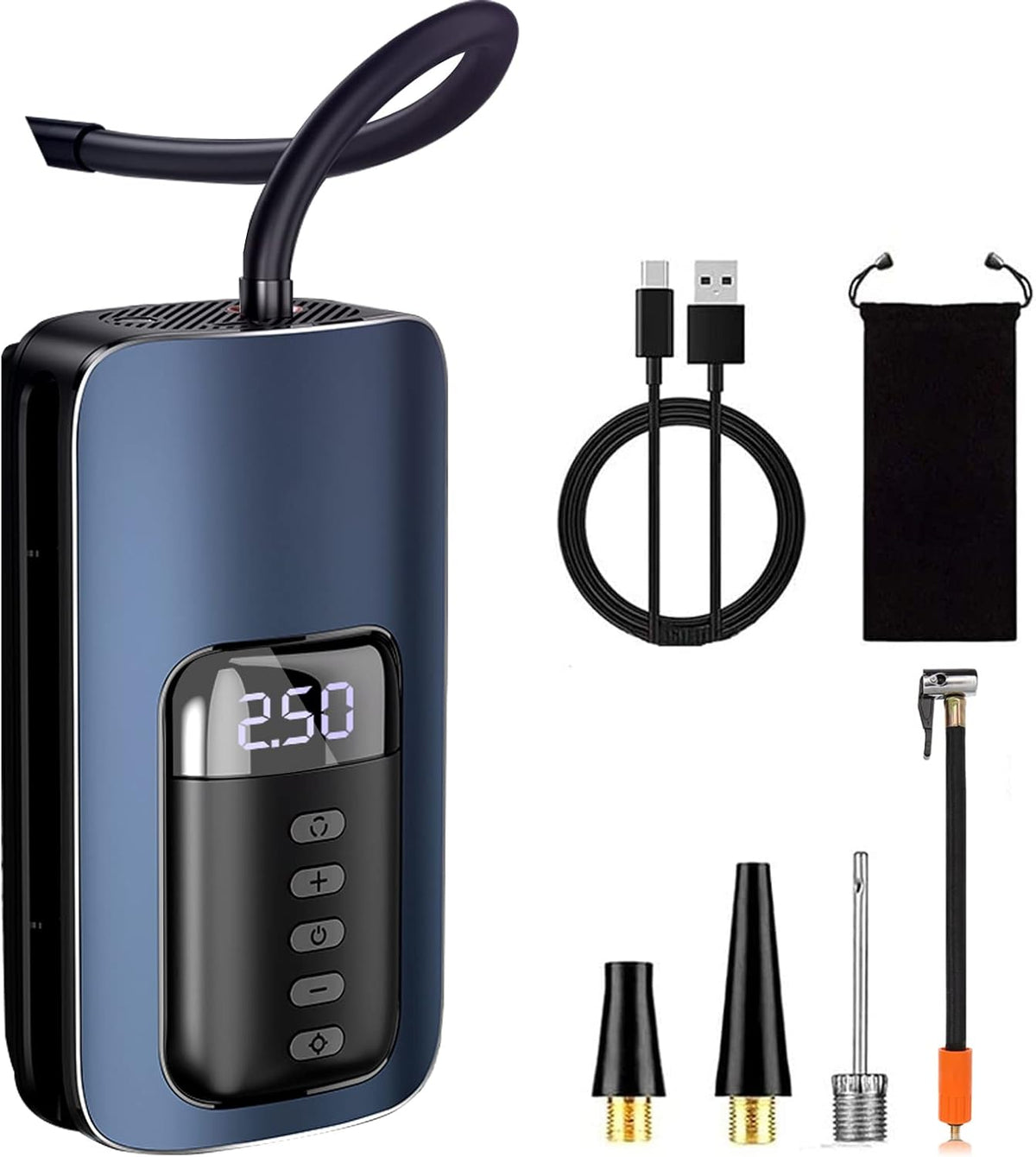 Navy blue Cordless Tire Inflator Pump Pack of 2 G6051