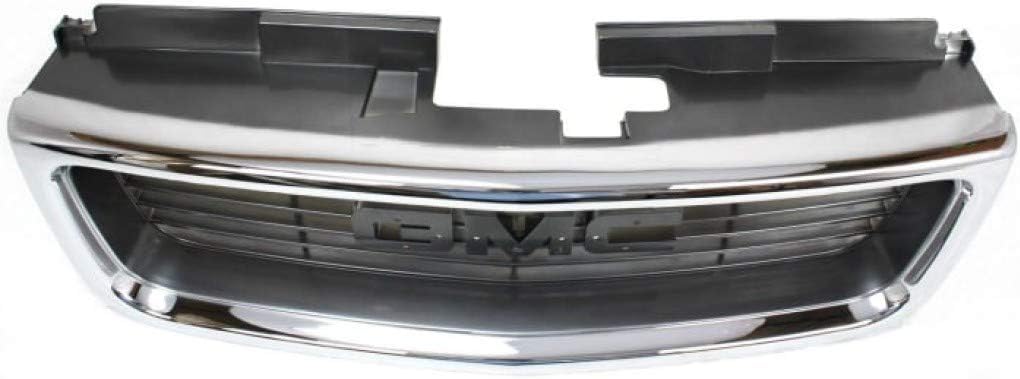 Chrome Shell Grille Assembly with Painted Silver/Gray Insert for GMC Jimmy 1998-2001 R70955