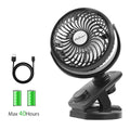 Portable Mini Fan Clip on Desk Fan USB Rechargeable U315367