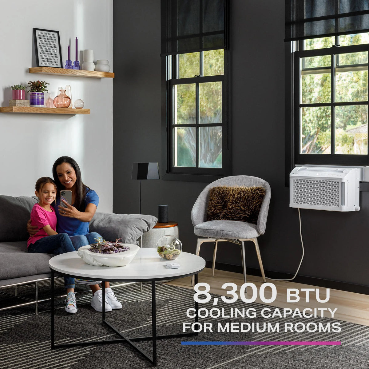 8,000 BTU Smart Window-Mounted Air Conditioner with Wi-Fi U223