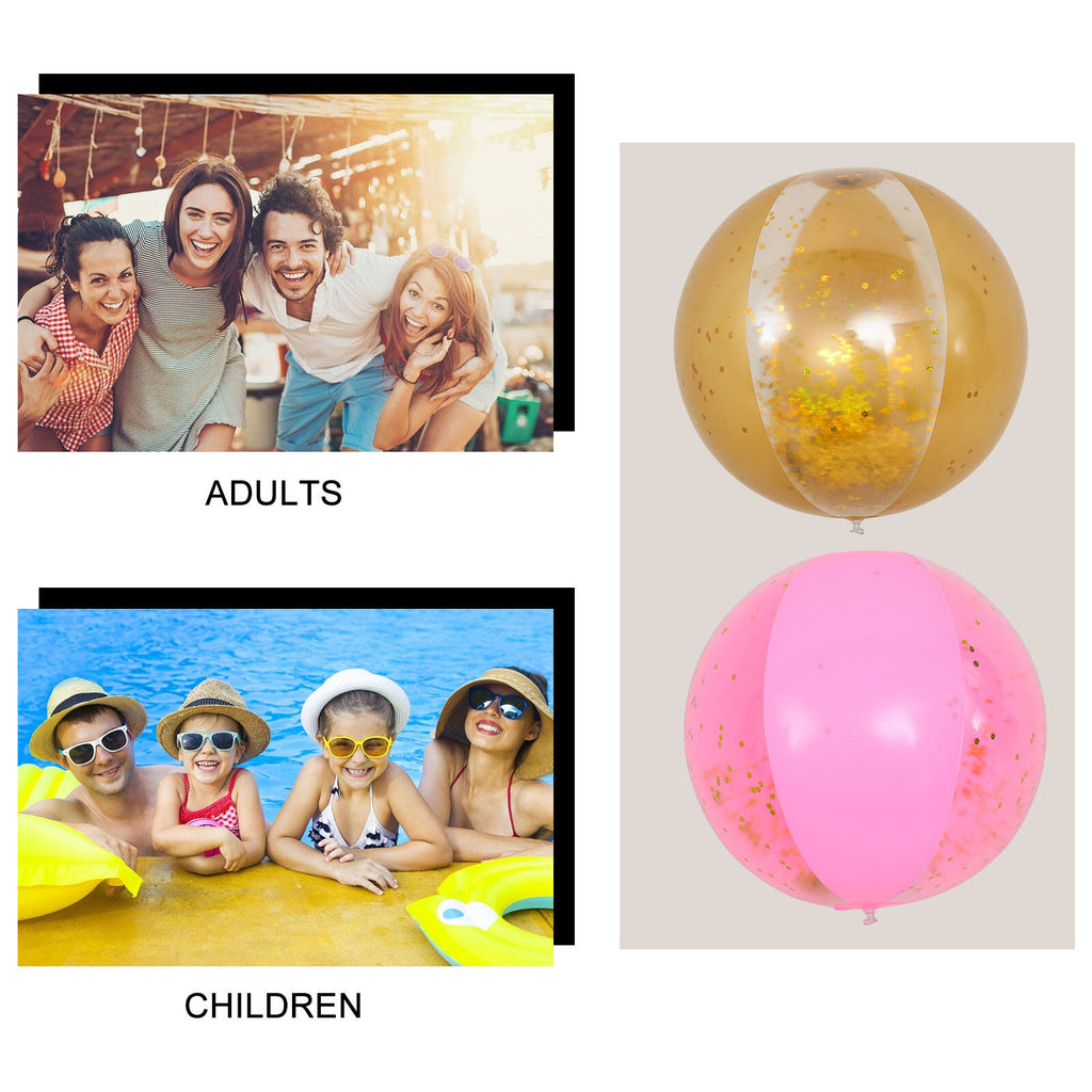 Golden Transparent Beach Balls T2509
