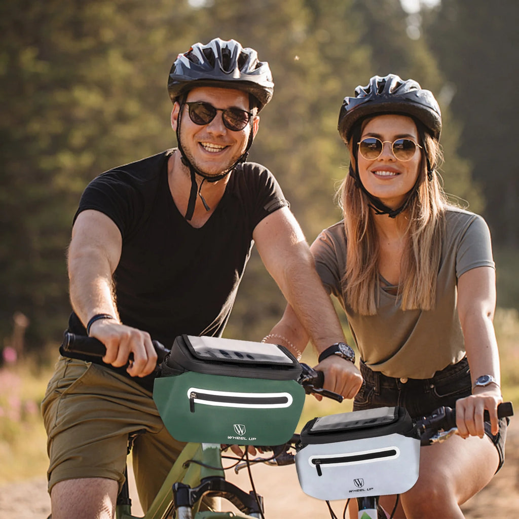 Bike Handlebar Bag with Foldable Touchscreen Phone Holder I4592