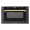 24 in. 1000-Watt Built-In Microwave Drawer in Black Stainless Steel C4385