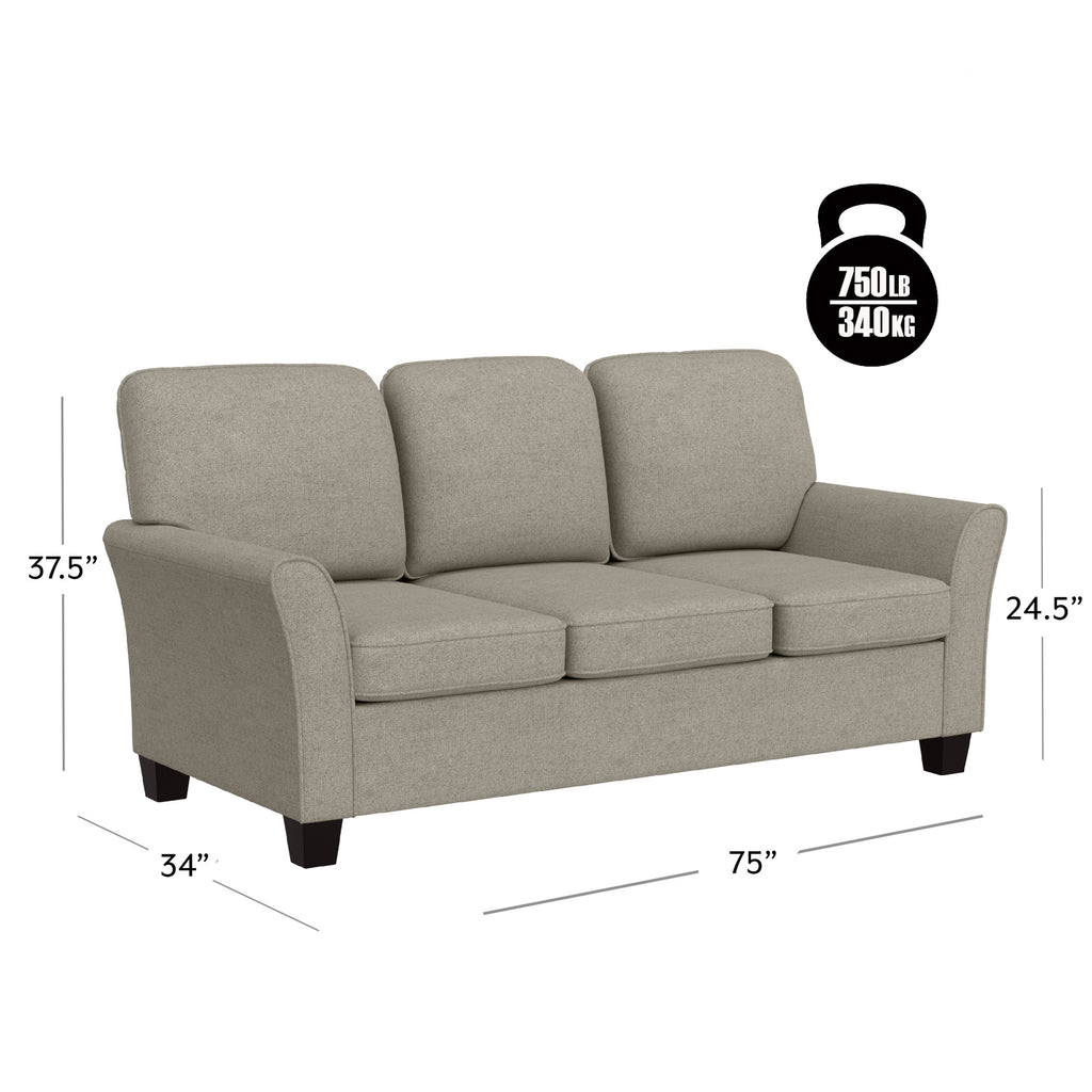 Greige Upholstered Sofa C7587