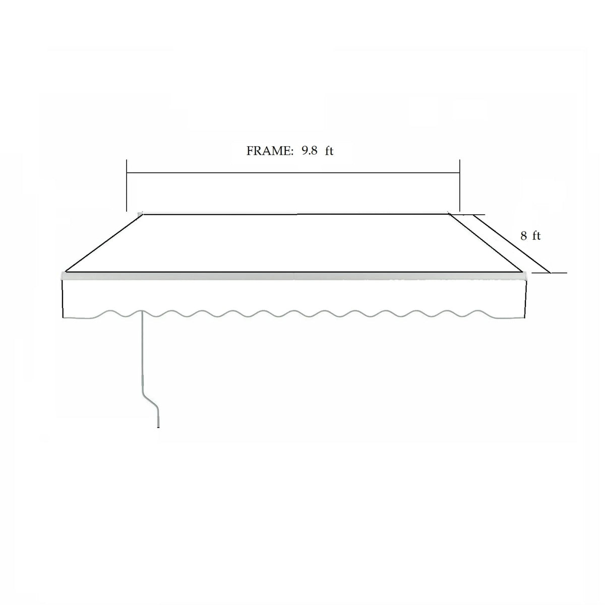 10' x 8' Retractable Patio Awning Y255053
