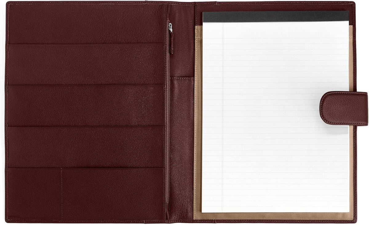 Cognac Full Grain Leather Portfolio A4 Organizer with Tablet Pocket G667