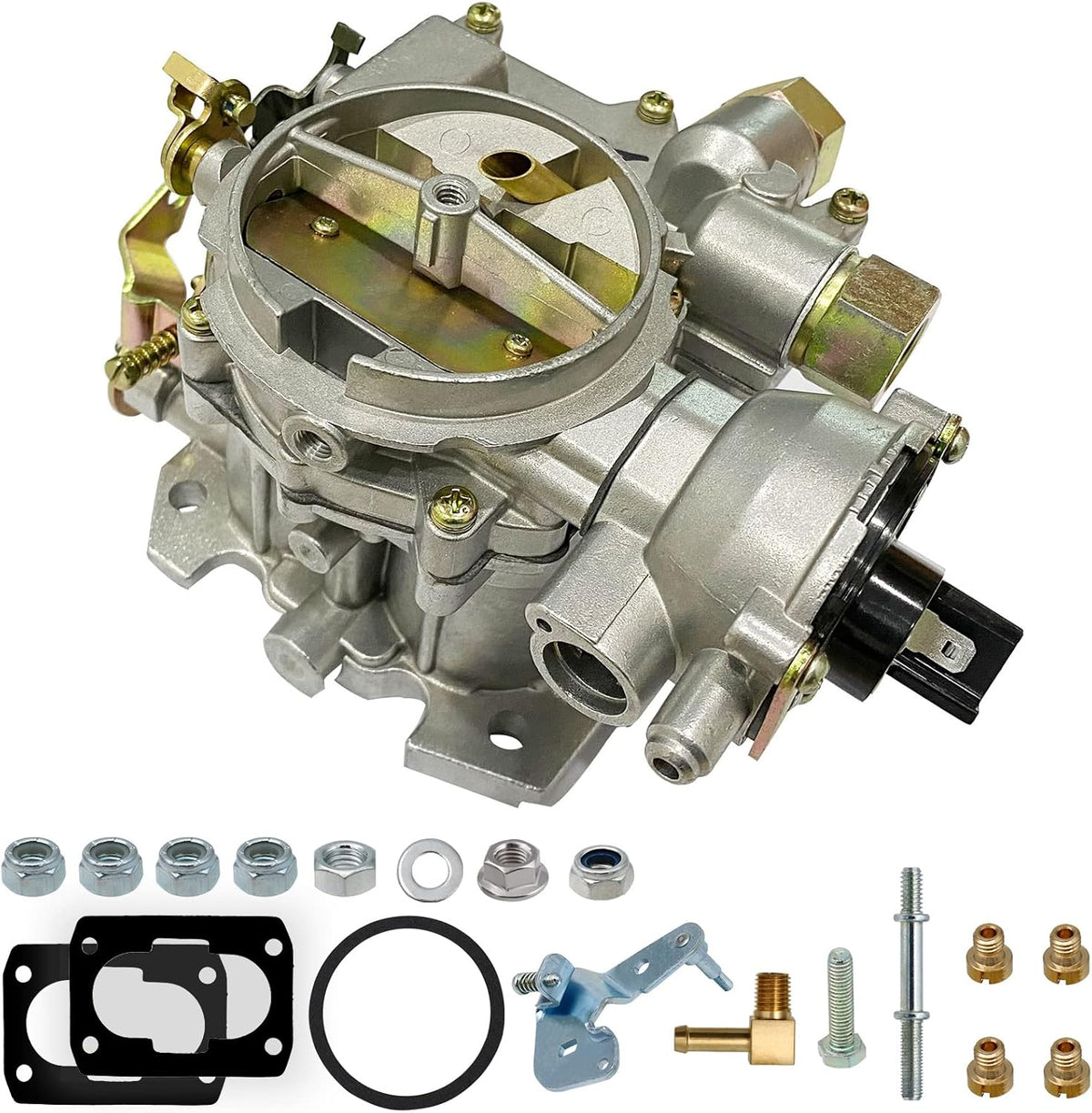 Marine Carburetor 2 Barrel Electric Choke with Jets and Gaskets M9896