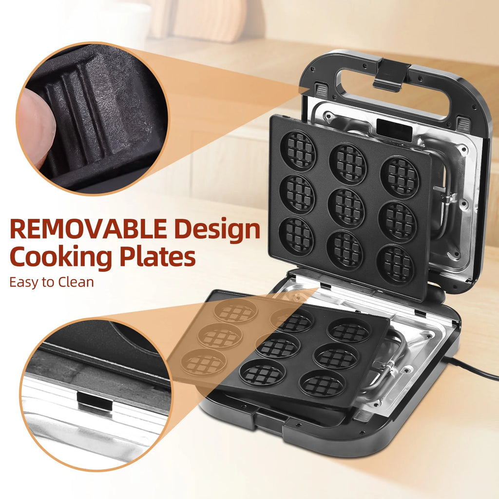 3-in-1 Nonstick Dessert Maker with Removable Plates H252671